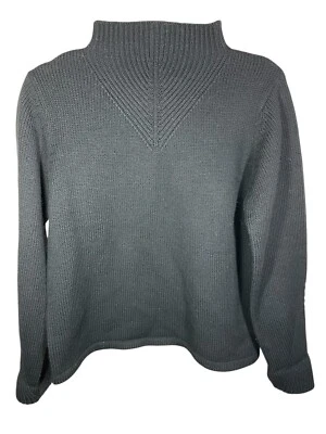 Suéter Jillian Jones Feminino PL Preto Texturizado 100% Lã Decote Simulado - Imagem 1 de 4