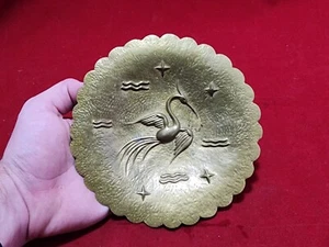 De colección Hagenauer Wien Werkstatte Atalier Austria Moderno Bronce Latón Grúa Cuenco - Imagen 1 de 5