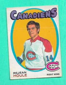 (1) REJEAN HOULE 1971-72 O-PEE-CHEE  # 147 CANADIENS 2ND YEAR CREASED (W4231)  