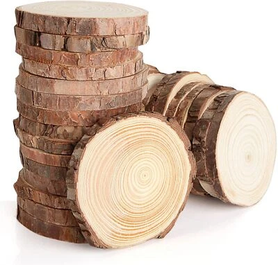 10/30/60 Rund Holzscheiben Baumscheiben Astscheiben 5-10 cm Hochzeit Bastel Deko - Bild 1 von 4