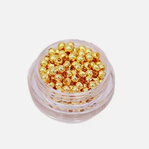 100Pcs 18K Gold Plated Brass Round Loose Beads 2~8mm DIY Jewelry Making Crafting - Picture 1 of 3