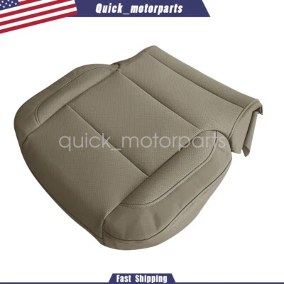 Cubierta de asiento de cuero PERF inferior del conductor color tostado para Chevy Silverado Sierra 1500 15-19 Foto 1 de 4