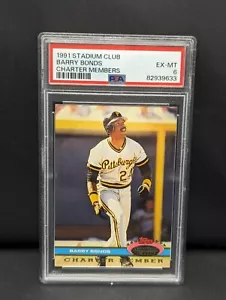 Barry Bonds Topps Stadium Club 1991 miembro charter grado PSA Piratas de Pittsburgh - Imagen 1 de 2
