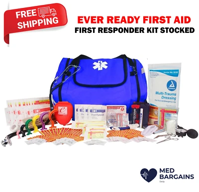 Paramedic First Responder Kit First Aid Fully Stocked Trauma Emergency Kit Blue - Image 1 of 4