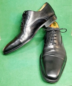 MAGNANNI MENS SHOES 15 M SAFFRON OXFORD BLACK LEATHER VERY EXCELLENT CONDITION - Picture 1 of 8