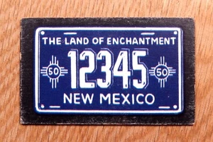 1950 Topps #25 NEW MEXICO License Plate Card Trivia Back (C50T00022) - Picture 1 of 2