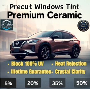 PreCut CERAMIC Window Film/Tint for Any Nissan-Front 2 Doors Premium CERAMIC - Picture 1 of 10