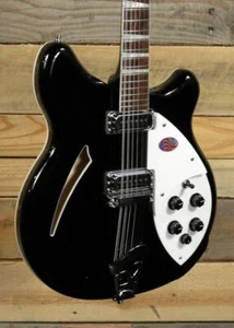 Rickenbacker 360 12-String Semi-Hollowbody Electric Guitar Jetglo Special Sale P - Picture 1 of 8