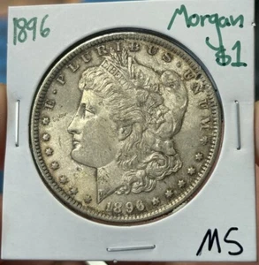 1896 Morgan Silver Dollar MS ( RAW2624 ) - Picture 1 of 4