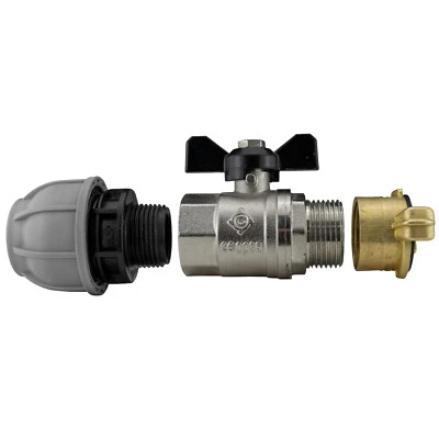 DT mdpe water pipe fitting- all metal valve -geka hose connector