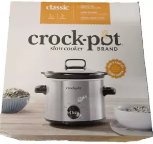 New Crockpot 2-Quart Slow Cooker in Stainless Steel - Picture 1 of 5