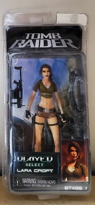 Figura Tomb Raider Lara Croft Player Select Stage 1 nueva 2006 NECA Foto 1 de 4