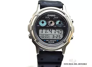 VINTAGE WATCH CASIO TGW-100-1V QW.827 JAPAN, TRI GRAPH, WR.100m AÑO 1988. - Bild 1 von 9