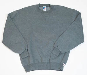 Sudadera deportiva Russell vintage cuello redondo para mujer L gris tiza en blanco años 90 EE. UU. - Imagen 1 de 12
