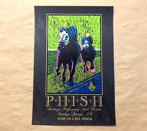 🐎 Phish SPAC 2004 Jeff Wood Signed Poster Saratoga Springs Print RARE 🐎  - Picture 1 of 6