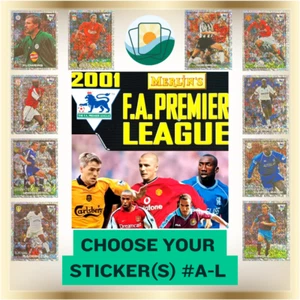 Merlin's F.A. Premier League 2001 | Blue Back | Choose Your Sticker(s) | #A-L - Picture 1 of 23
