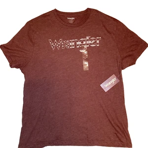 Wrangler Official 2XL TShirt Maroon Soft Feel Short Sleeve Brand New W Tags - Picture 1 of 2