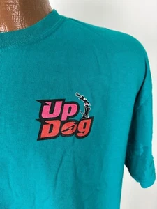 Camiseta Up Dog Logo Adulto Grande L What Up Perro Papá Broma Divertida Algodón Verde azulado - Imagen 1 de 10