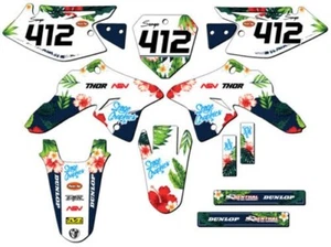 2008-2023 DRZ 125 TROPIC White Senge Graphics Kit Compatible with Suzuki - Picture 1 of 10