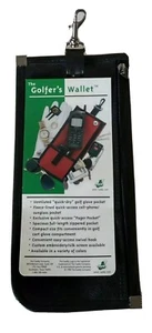 ๐ก CADDY THE GOLFER'S WALLET 10 x 5" Black Nylon Golf Quick Dry Fleece Lined NIB - Picture 1 of 7