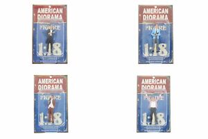 American Diorama Robbers Set of 4 1/18 Scale Figurines Diecast Accessories
