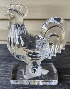 Waterford Crystal Glass ROOSTER CHICKEN Figurine 6.5" - Picture 1 of 9