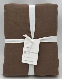 Pottery Barn Belgischer Flachs Leinen King Bettbezug ~ Toffee - Bild 1 von 2