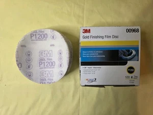 Disco de película de acabado de gancho 3M 00968 ~ 6" 260L ~ grano P1200 (caja de 100) - Imagen 1 de 3