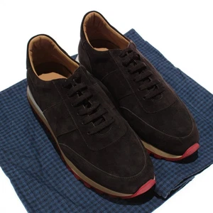 Luciano Barbera Sneaker zum Schnüren Neu ohne Karton Größe 44 (US 11) in braun Wildleder - Bild 1 von 10