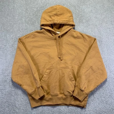 Sudadera con Capucha H&M Blank Staple XS Amarillo Naranja Sudadera Pullover Pesada De Gran Tamaño Foto 1 de 4