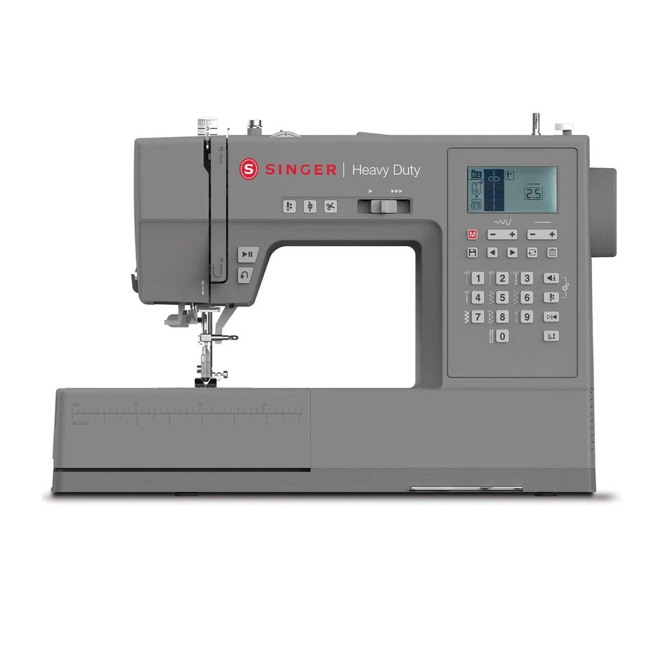 SINGER HD6800C Heavy Duty Sewing Machine 586 Stitch Applications - Grey (230256)