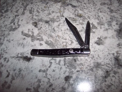 NAVAJA DE BOLSILLO VINTAGE PEQUEÑA CORONA IMPERIAL SUPER AFEITADORA 2 HOJAS ASAS NEGRAS Foto 1 de 4