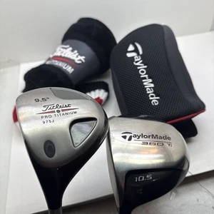 2 Left Hand Taylormade 360 Ti Driver 10.5 Degree Regular Flex Set Titleist 975j - Picture 1 of 9