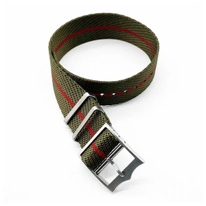 Grün Oliv & Rot Nato Armband Universal, Tudor Black Bay, Pelagos 20, 22 mm Zoll... - Bild 1 von 1