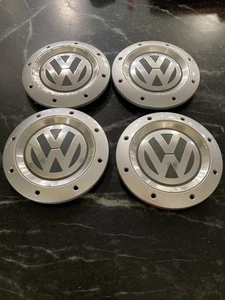 VW Volkswagen Golf 06-11 Jetta 06-10 Wheel Center Caps (set of 4) OEM 1K0601149E - Picture 1 of 11
