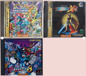 Megaman Rockman X3 X4 8 Lot 3 Set Sega Saturn SS Capcom Play Staion Japan Ver.