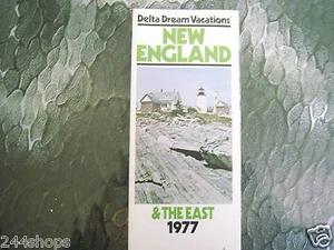 VINTAGE DELTA AIR LINES - DREAM VACATION BROCHURE - NEW ENGLAND AND EAST 1977 - Picture 1 of 2