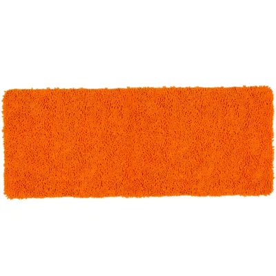 Alfombra de baño de espuma viscoelástica Shag con respaldo antideslizante alfombra naranja maciza 24 pulgadas X 60 in. Foto 1 de 3