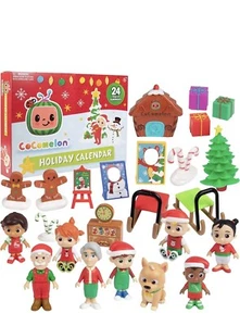 Cocomelon Holiday Advent Kids Toy Countdown Calendar 24 Days of Surprises/Figure - Picture 1 of 5