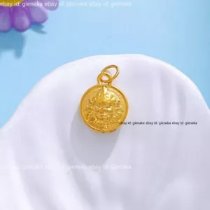 Ciondolo donna oro giallo puro 999 24 carati oro fortunato ricchezza 0,37-0,5 g - Foto 1 di 5