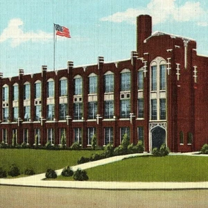 c.1940 New Concord Elementary Union Rural High School Ohio Postcard Muskingum Co - Picture 1 of 3