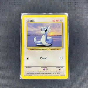 Dratini 26/102 Base Set Uncommon Unlimited Vintage Pokemon Card NM - Picture 1 of 2