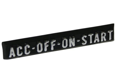 67-72 Chevy/GMC C10 Truck Ignition Switch Indicator ACC-OFF-ON-START Emblem - Image 1 of 3