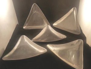 CATERING BOWL SET OF 5 METAL TRIANGLE 10.5" CHILLABLE  - Picture 1 of 7
