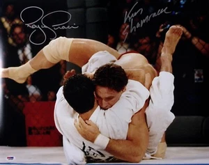 Ken Shamrock & Royce Gracie Signed UFC 1 16x20 Photo PSA/DNA COA 1993 Picture - Picture 1 of 24