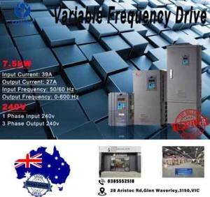 7.5kw/10 HP 240V AC single phase variable frequency drive inverter VSD VFD Lathe - Picture 1 of 11