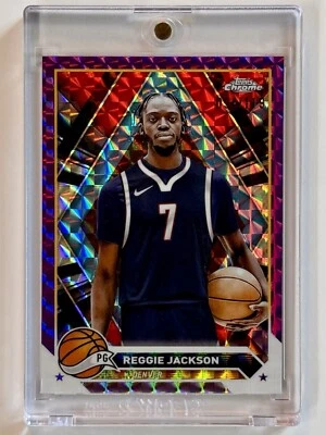 Reggie Jackson 2023-24 Topps Chrome #168 Purple Geometric Refractor /119 - Image 1 of 2