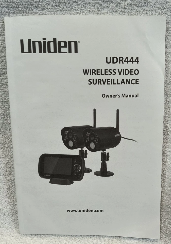 Manual for  Uniden  UDR444 Security Camera system   - Image 1 of 1