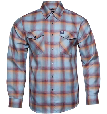 Camisa DIXXON Franela Killswitch Engage Para Hombre GRANDE Banda a Cuadros Colaboración Botón a Presión Foto 1 de 4