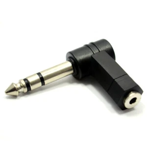 3.5mm Jack Conector A 6.35mm 0.6cm Estéreo Ángulo Recto Adaptador de Enchufe - Imagen 1 de 6